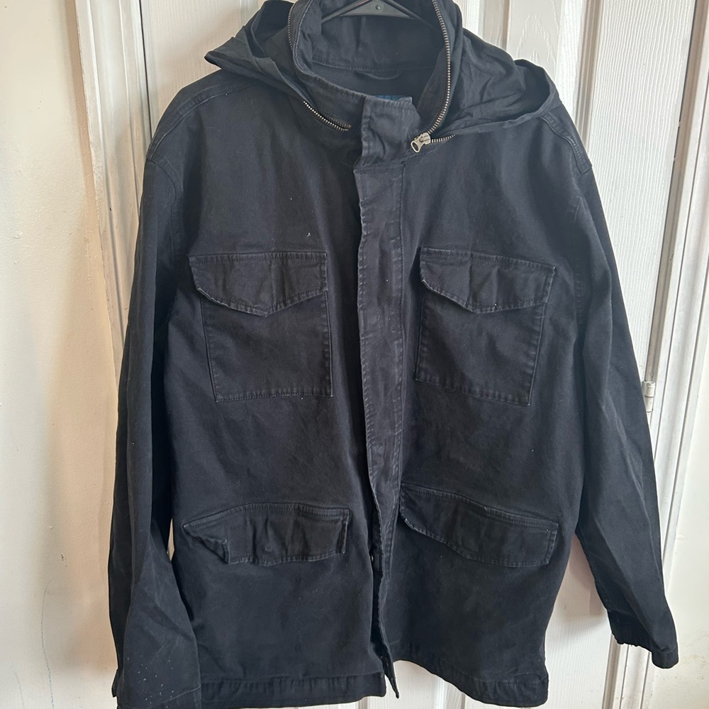 George Black Hooded Field Jacket